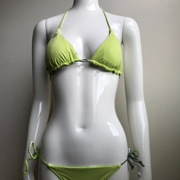 Billabong BLUE CRUSH era Vintage bikini tie dye reversible triangle low rise - Picture 5 of 16